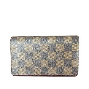 Louis Vuitton Checkered Wallet - Black and Cream